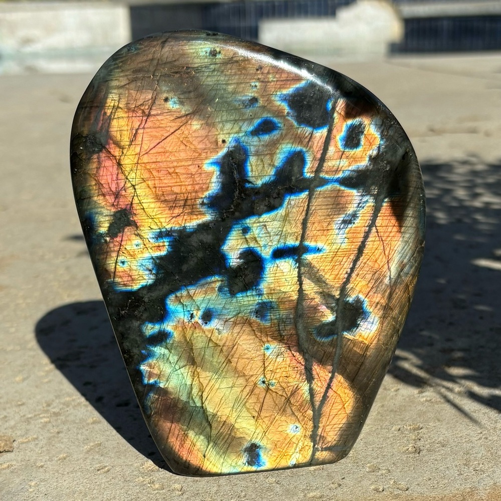 3lbs 8oz Labradorite Self-Standing Crystal